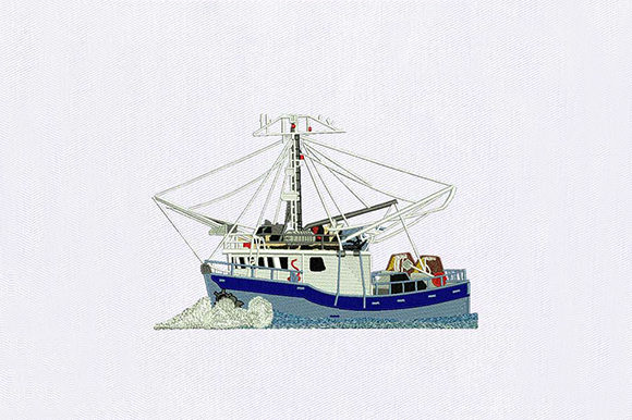 Blue Ship: A Thoughtful Beach Embroidery Design Review