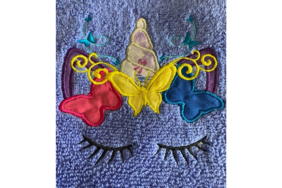 Butterfly Unicorn Applique