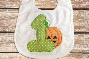 First Halloween Pumpkin Applique