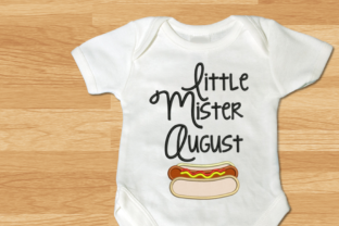 Little Mister August Hot Dog Applique