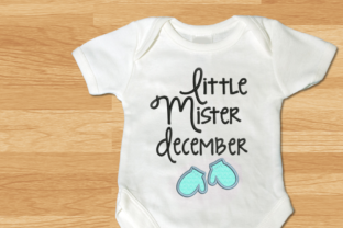 Little Mister December Mittens Applique