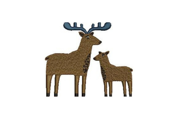Mom and Baby Mooses