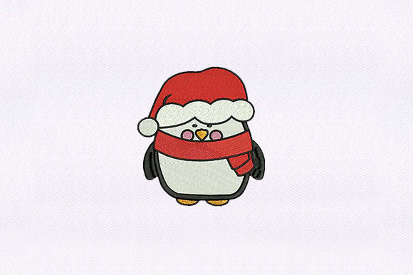 Penguin with Santa Hat
