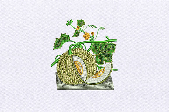 Vines Muskmelon: A Seasonal Embroidery Gem